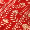 Women's Red Colour Khadi Print Straight Rayon Kurta - Image 4