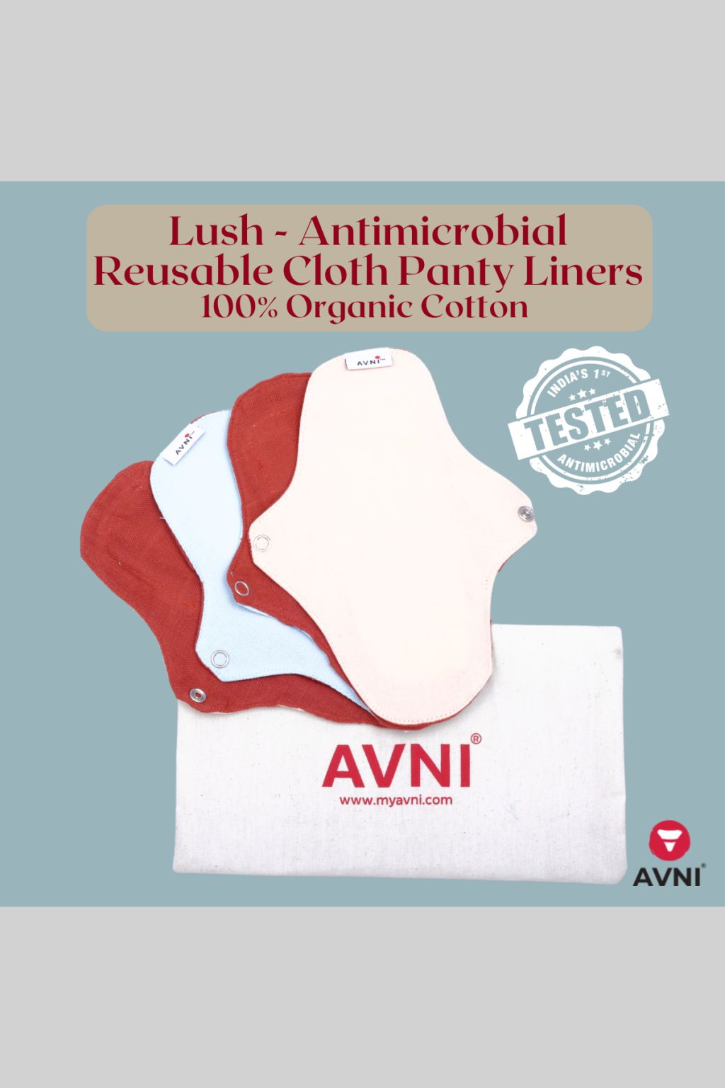 Buy Avni - Fluff Washable Cloth Panty Liner, Antimicrobial