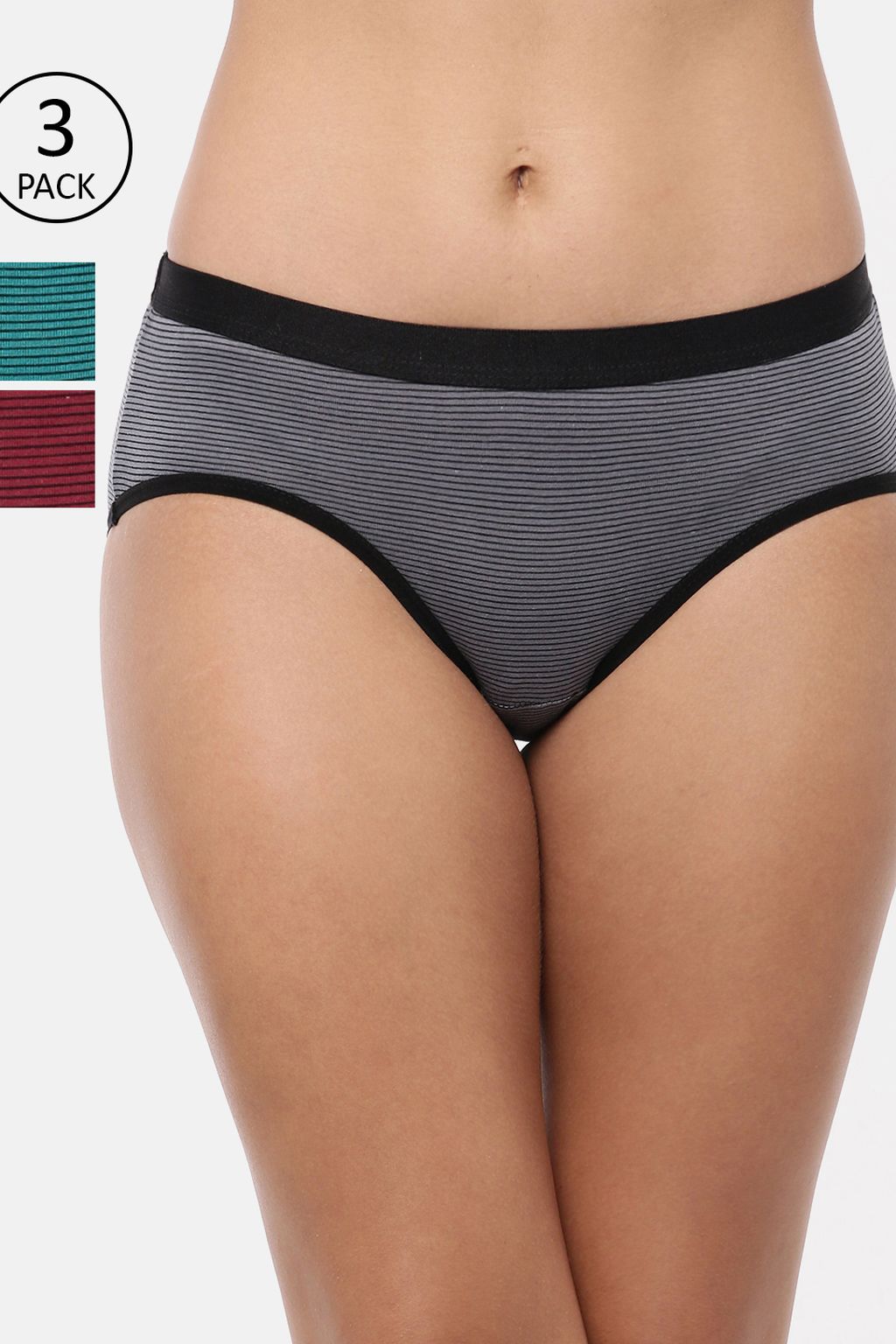 464 INR - Hipster Panty for Women - Outer Elastic - Cotton Panty