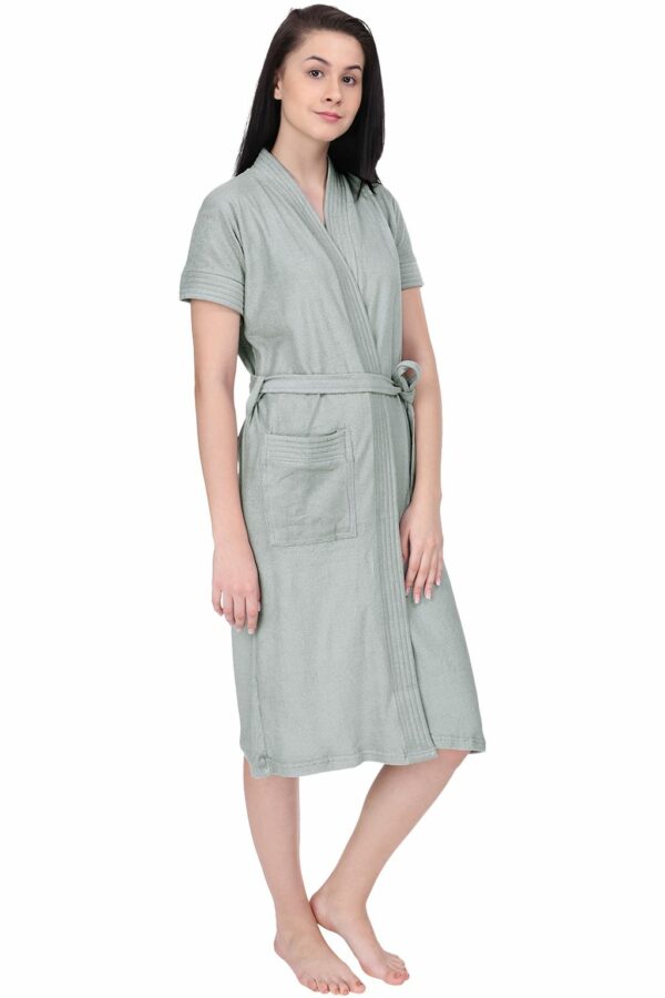 Plain Bathrobe for Women - Bathrobe Towel - Bath Gown - Image 3