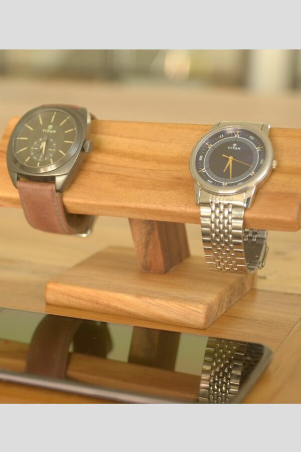 Stylish Handcrafted Solid Wood Watch Holder - Image 5