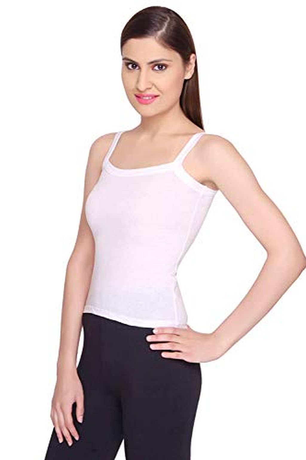 102 INR - White Camisole for Women – Solid Cotton Slips for Ladies - Tank /  Spaghetti Top - Inner wear