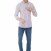 White Thick Striped Formal Slim Fit Shirt for Men - Image 3