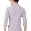 White Thick Striped Formal Slim Fit Shirt for Men - Image 6