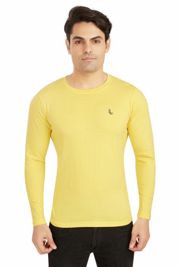 Yellow Men's T-Shirt Full Sleeves