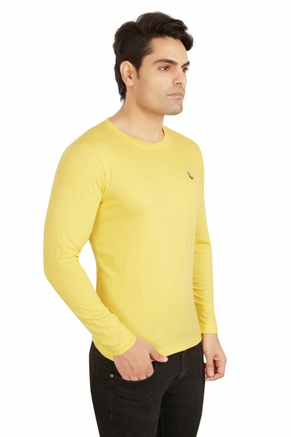 Yellow Men's T-Shirt Full Sleeves - Image 3