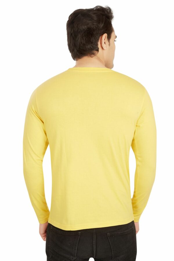 Yellow Men's T-Shirt Full Sleeves - Image 4